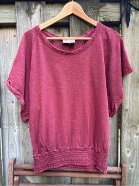Anthropologie Saturday Sunday Butterfly Sleeve Cotton Top